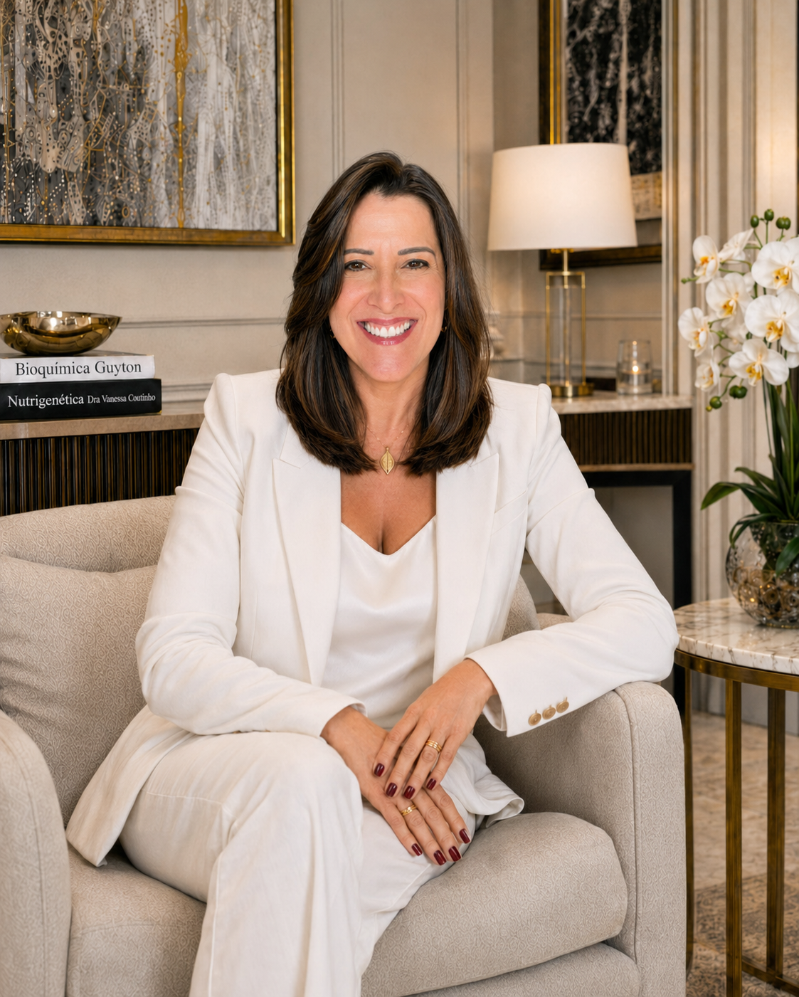 Dra. Vanessa Coutinho em seu consultório
